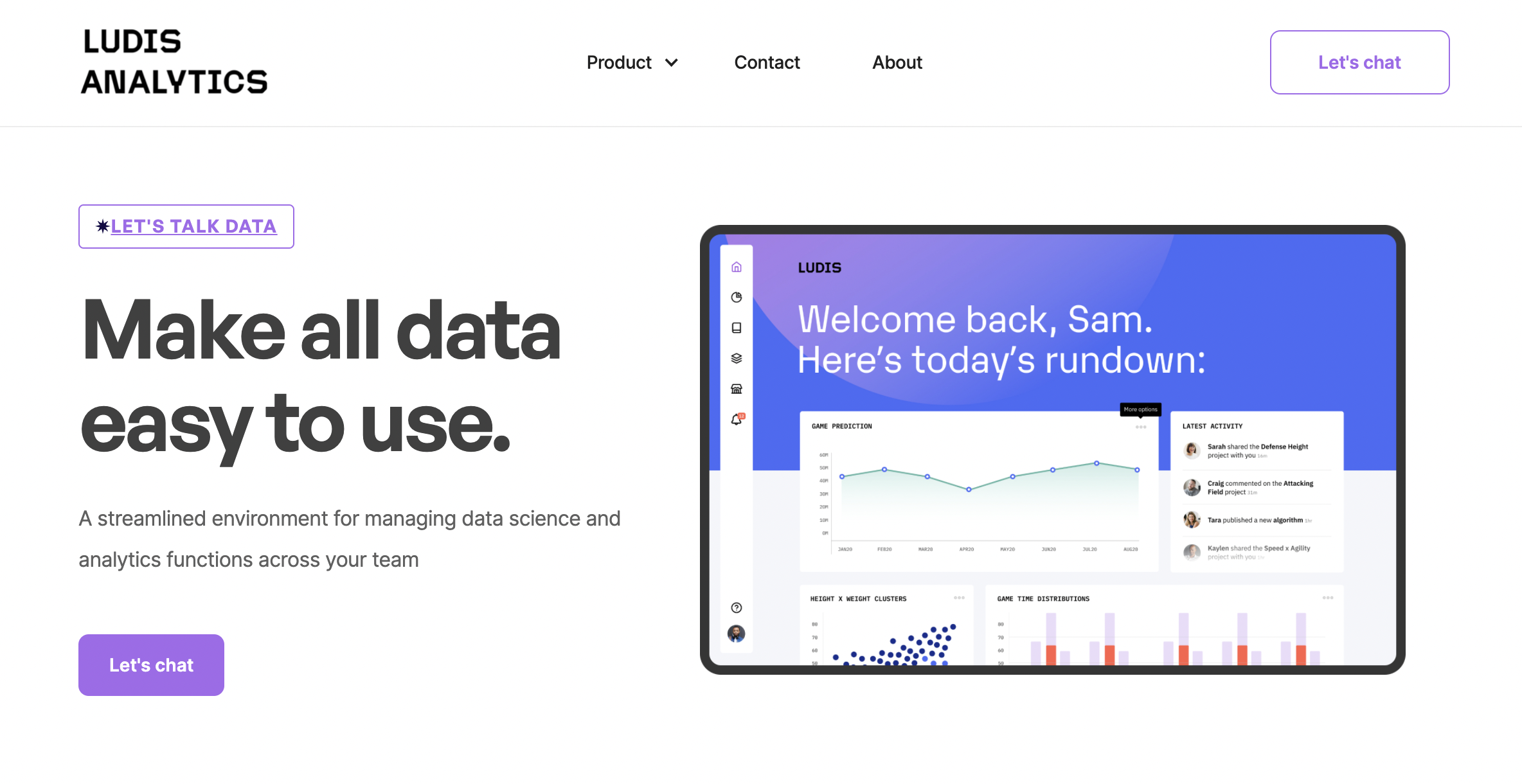 Ludis Analytics Data and Insights Platform